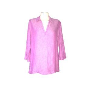 100% Linen tunic, Sigrid Olsen, Orchid Purple, Women's S